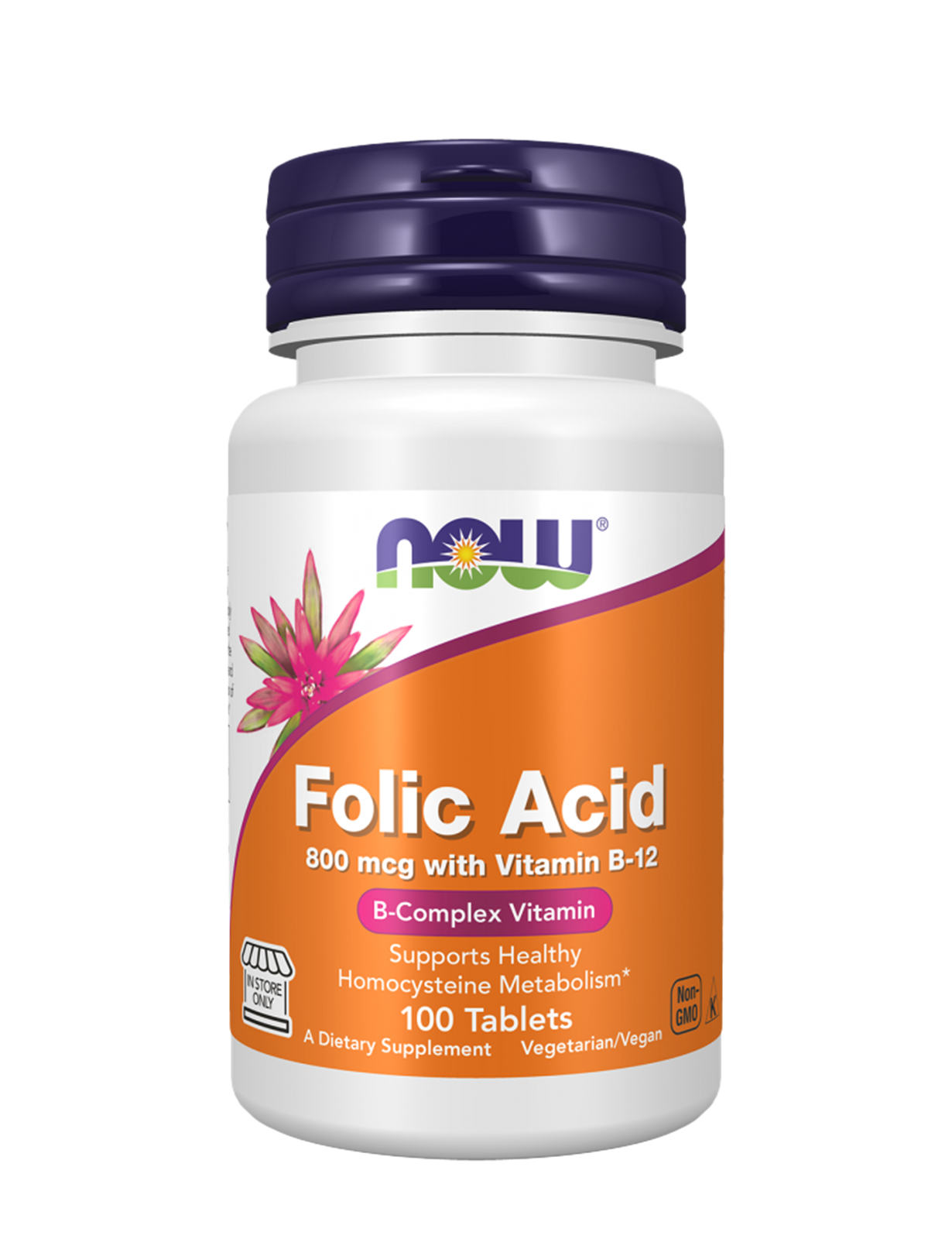 فولیک اسید نوو Now Folic Acid 800 mcg with Vitamin B-12 Tablets