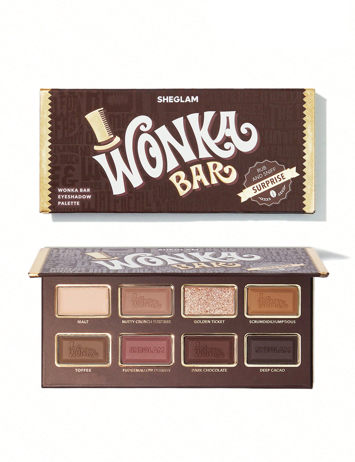 شیگلم پالت سایه چشم ویلی وانکا sheglam Willy Wonka Wonka Bar Eyeshadow Palette