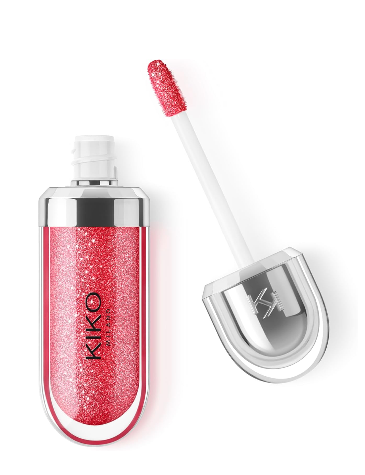 لیپ گلاس کیکو میلانو کد 12  KIKO Milano 3D Hydra Lip-gloss  Pearly Amaryllis Red