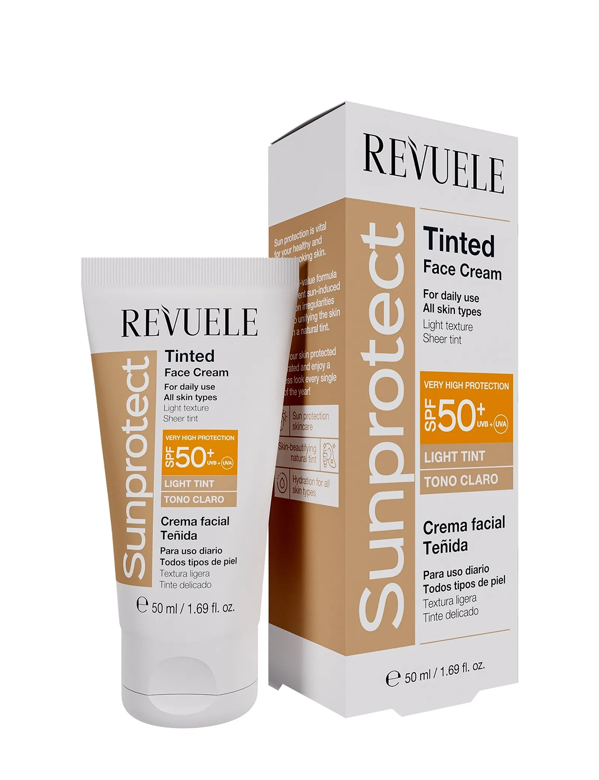 ضدآفتاب رنگی رووئل Revuele Sunprotect Tinted Face Cream SPF50