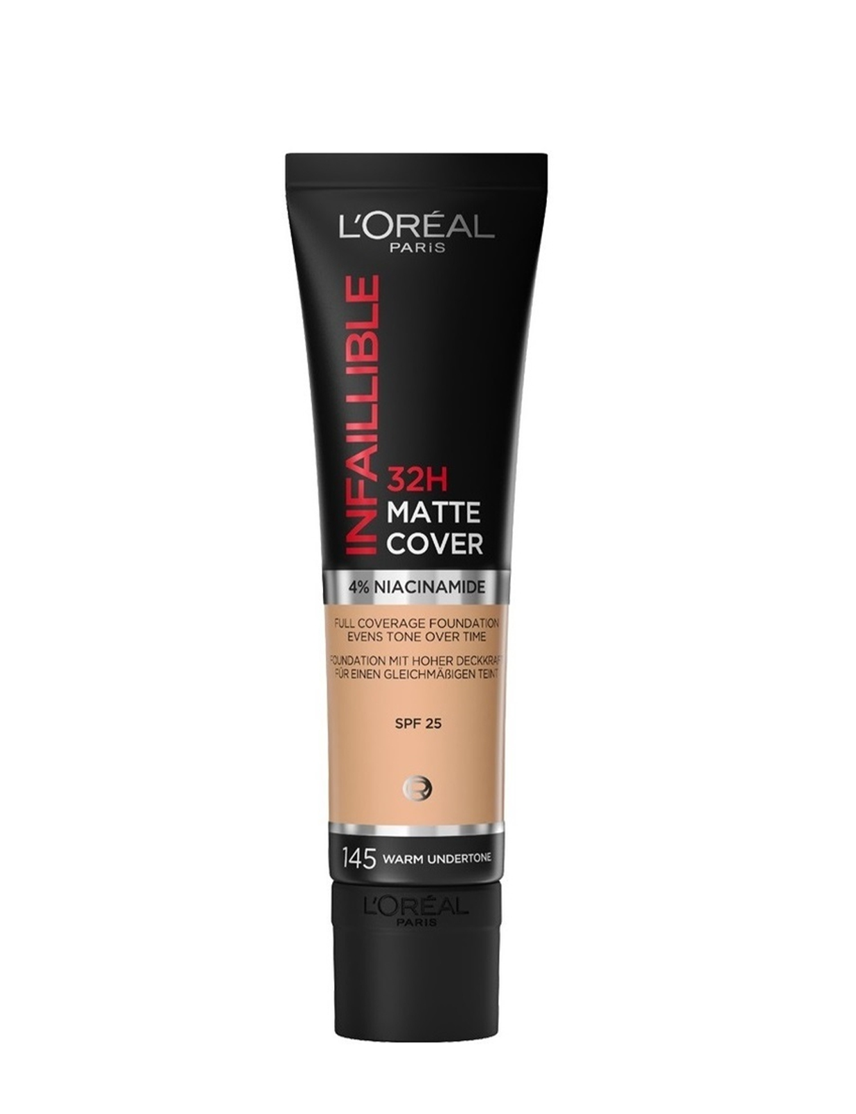 لوریل کرم پودر اینفیل مات رنگ 145 L'Oreal Paris Infallible 32H Matte foundation