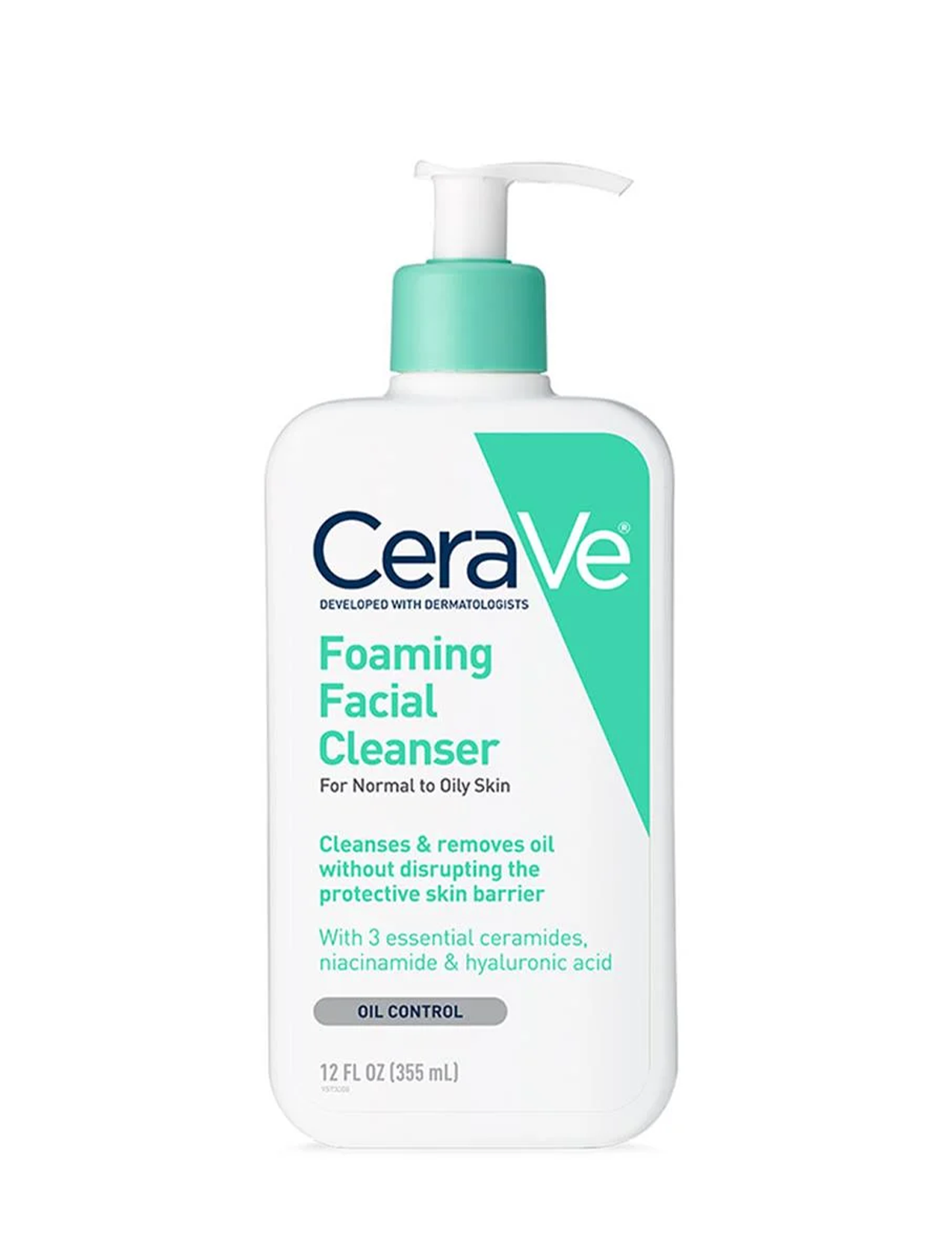 فوم شستشوی سراوی 355 نرمال تا چرب (آمریکایی) CeraVe Foaming Facial Cleanser for Daily Face Wash for Normal to Oily Skin 355