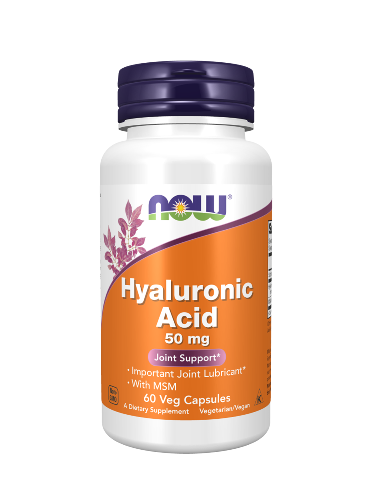 هیالورونیک اسید نوو  NOW Hyaluronic Acid 50 mg Veg Capsules