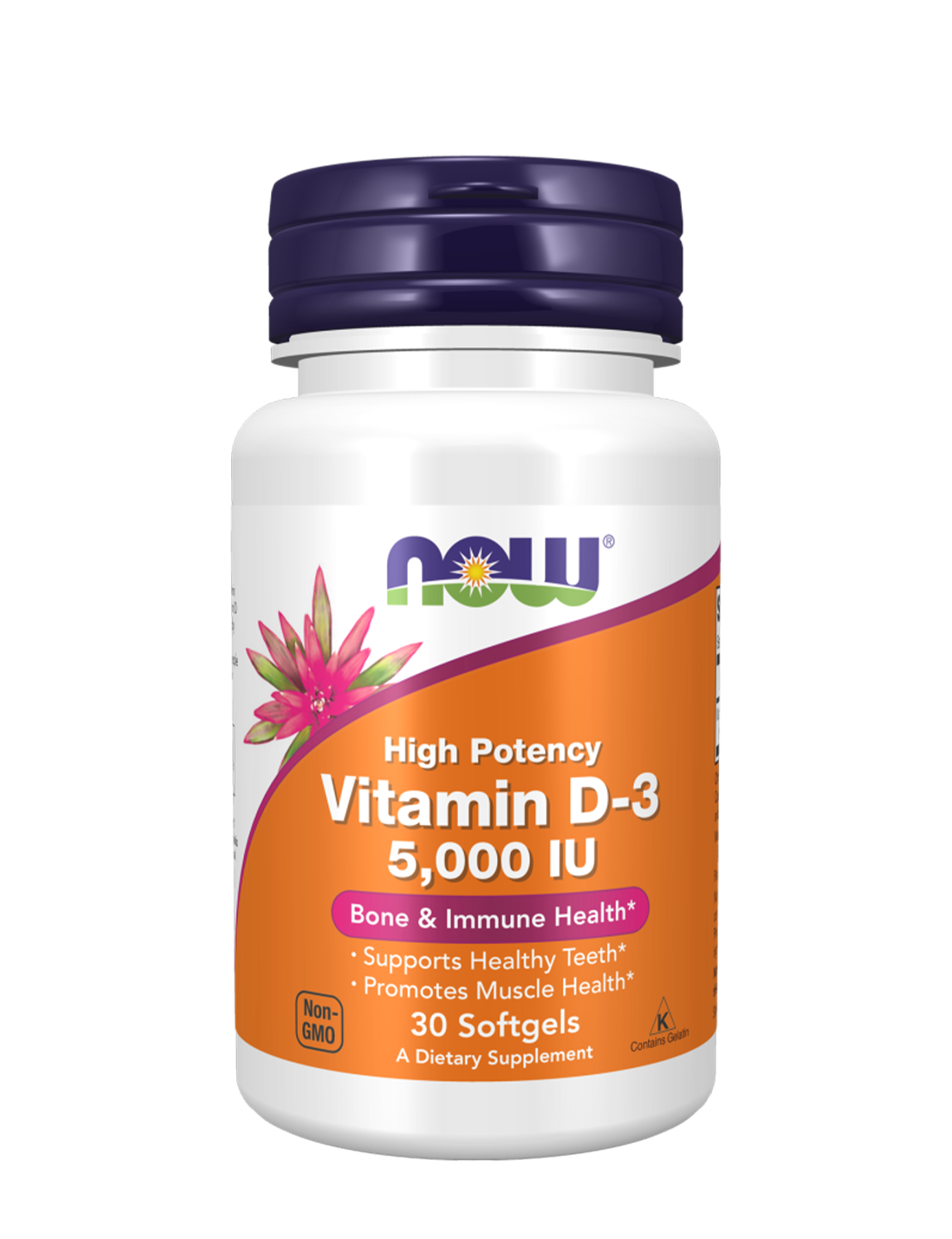 ویتامین دی-3 نوو  NOW Vitamin D-3 5000 IU Softgels