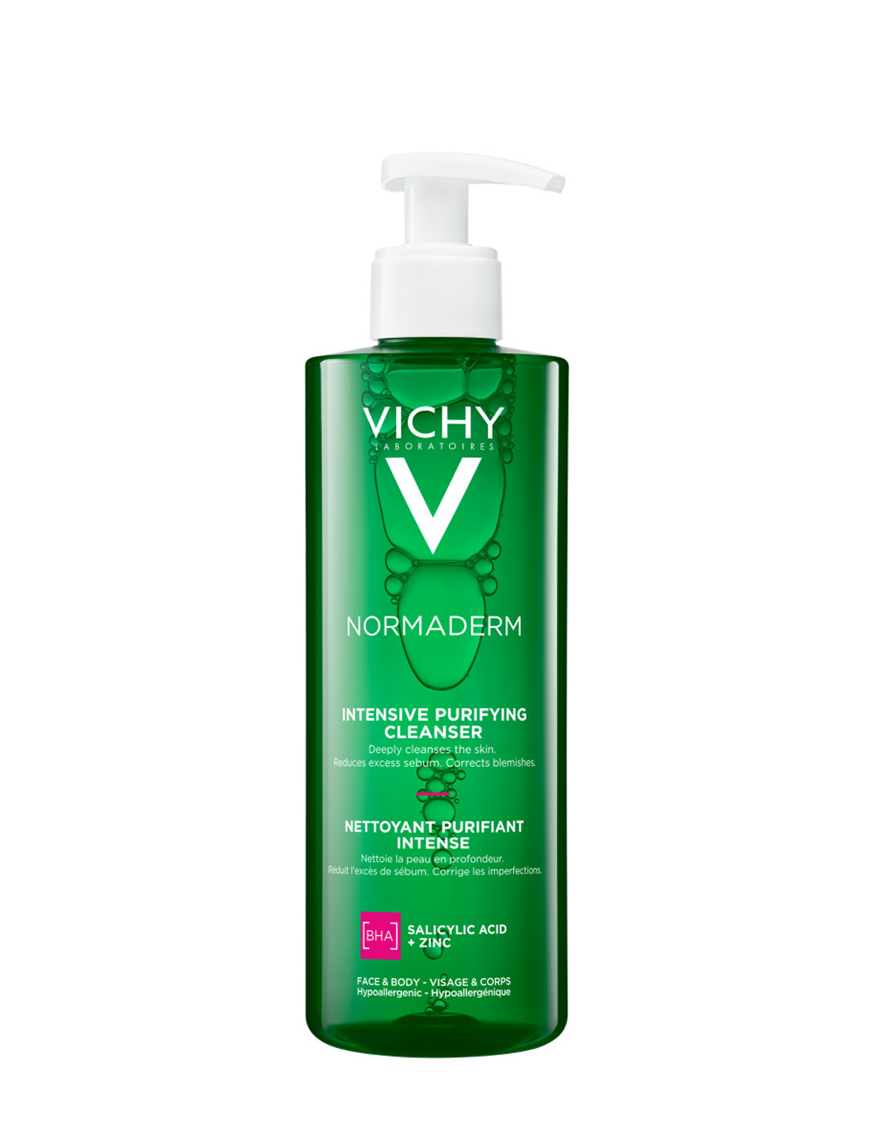 شوینده صورت ویشی مناسب پوست حساس و جوش دار Vichy Normaderm Phytosolution Intensief Zuiverende Gel 400ml
