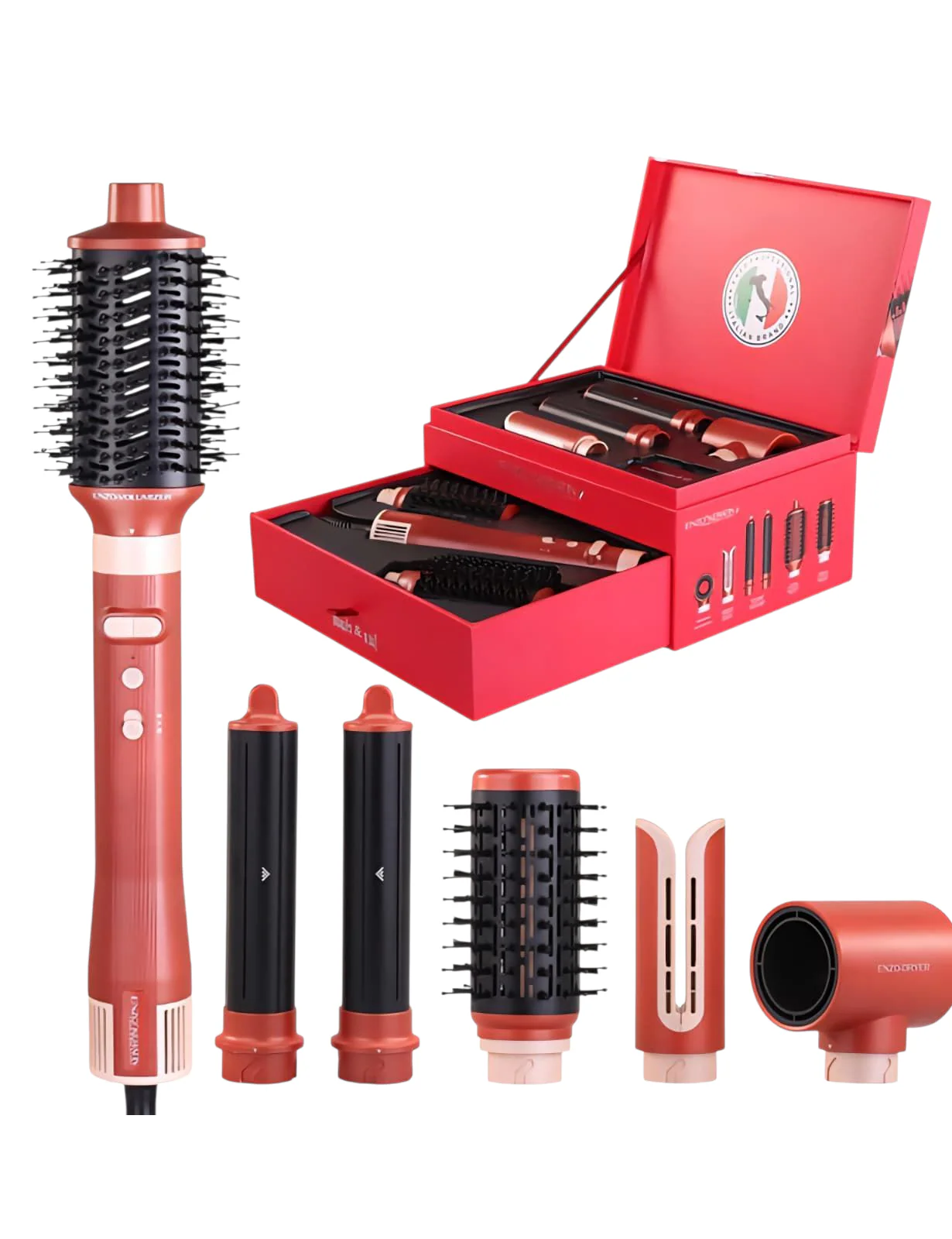 سشوار انزو مدل ENZO Keratin B2 6-in-1 BLDC Hair Styling Kit with 130,000 RPM Motor