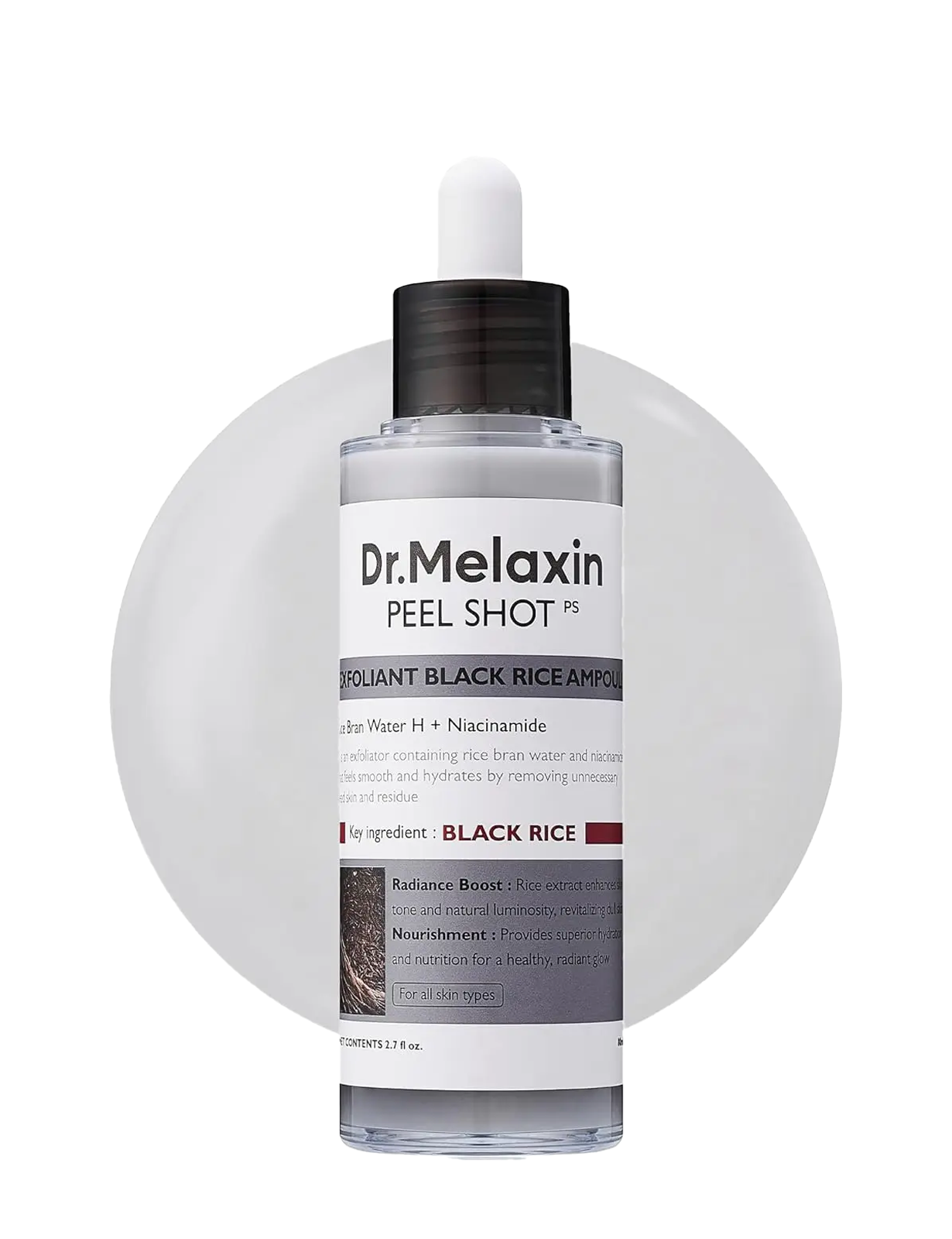 آمپول پیل شات برنج سیاه دکتر ملاکسین Dr.Melaxin Peel Shot Exfoliant Black Rice Ampoule