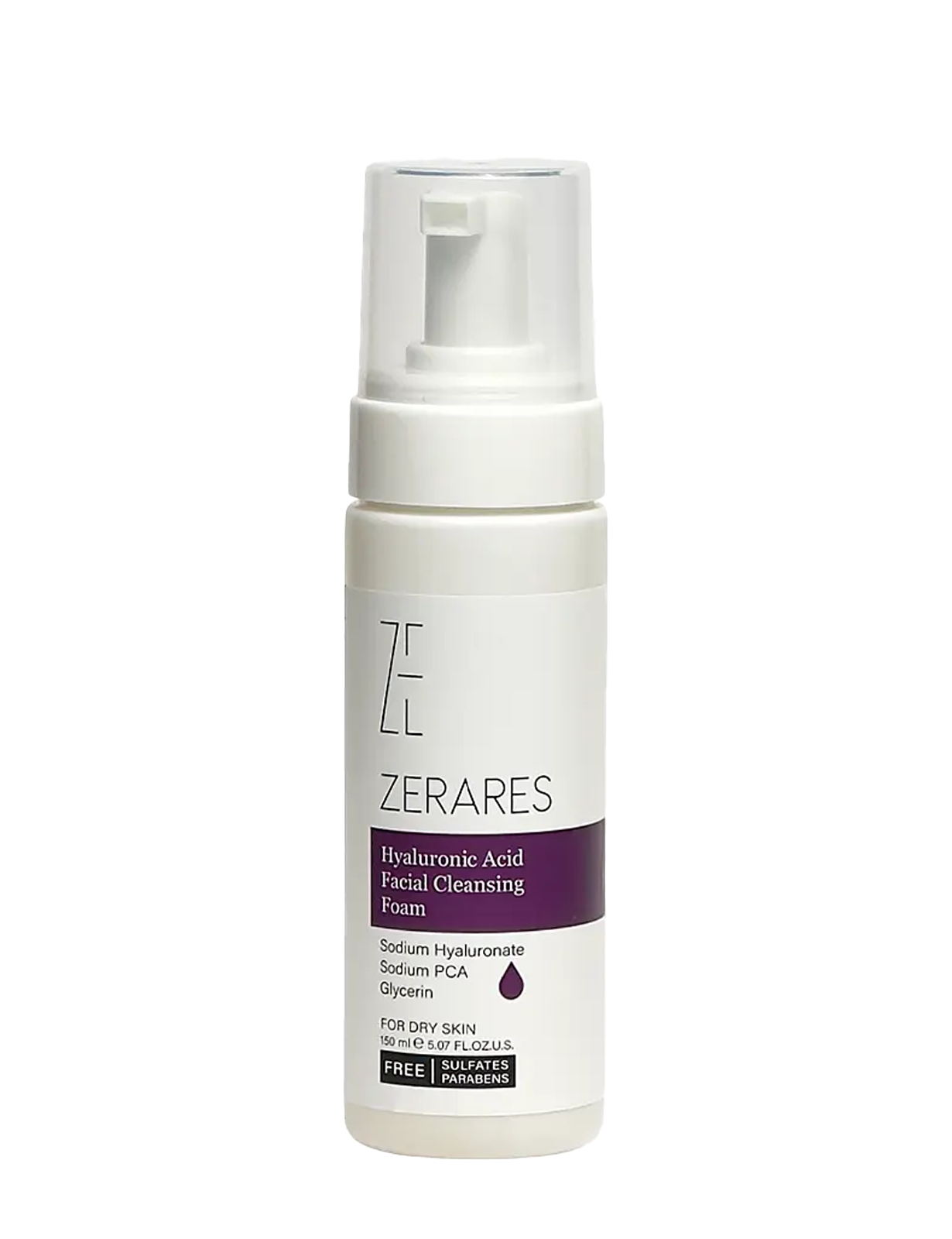 فوم شوینده هیالورونیک اسید زرارس | ZERARES Hyaluronic Acid Facial Cleansing Foam