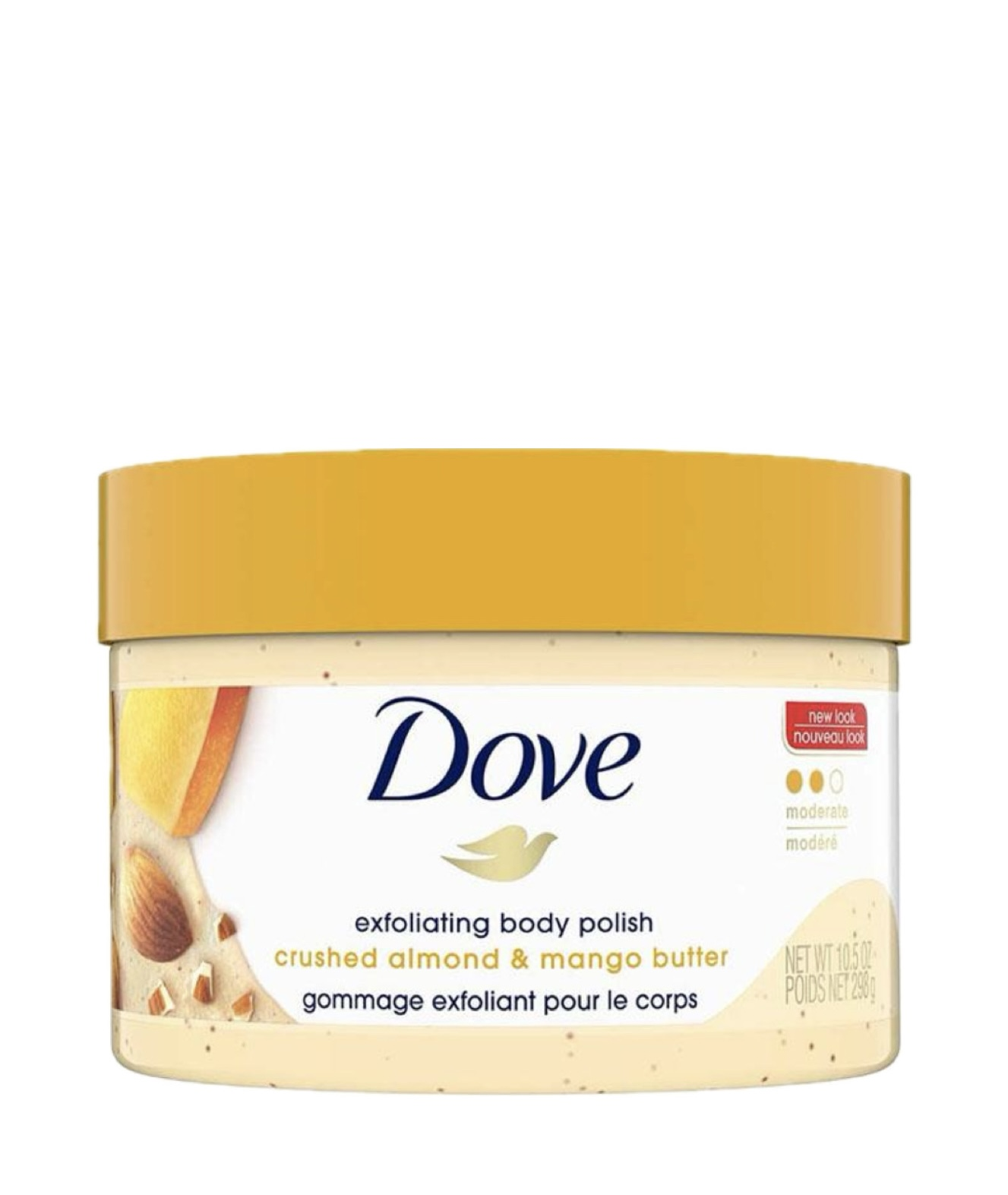 داو اسکراب بدن بادام خرد شده و کره انبه | dove exfoliating body polish crushed almond and mango butter