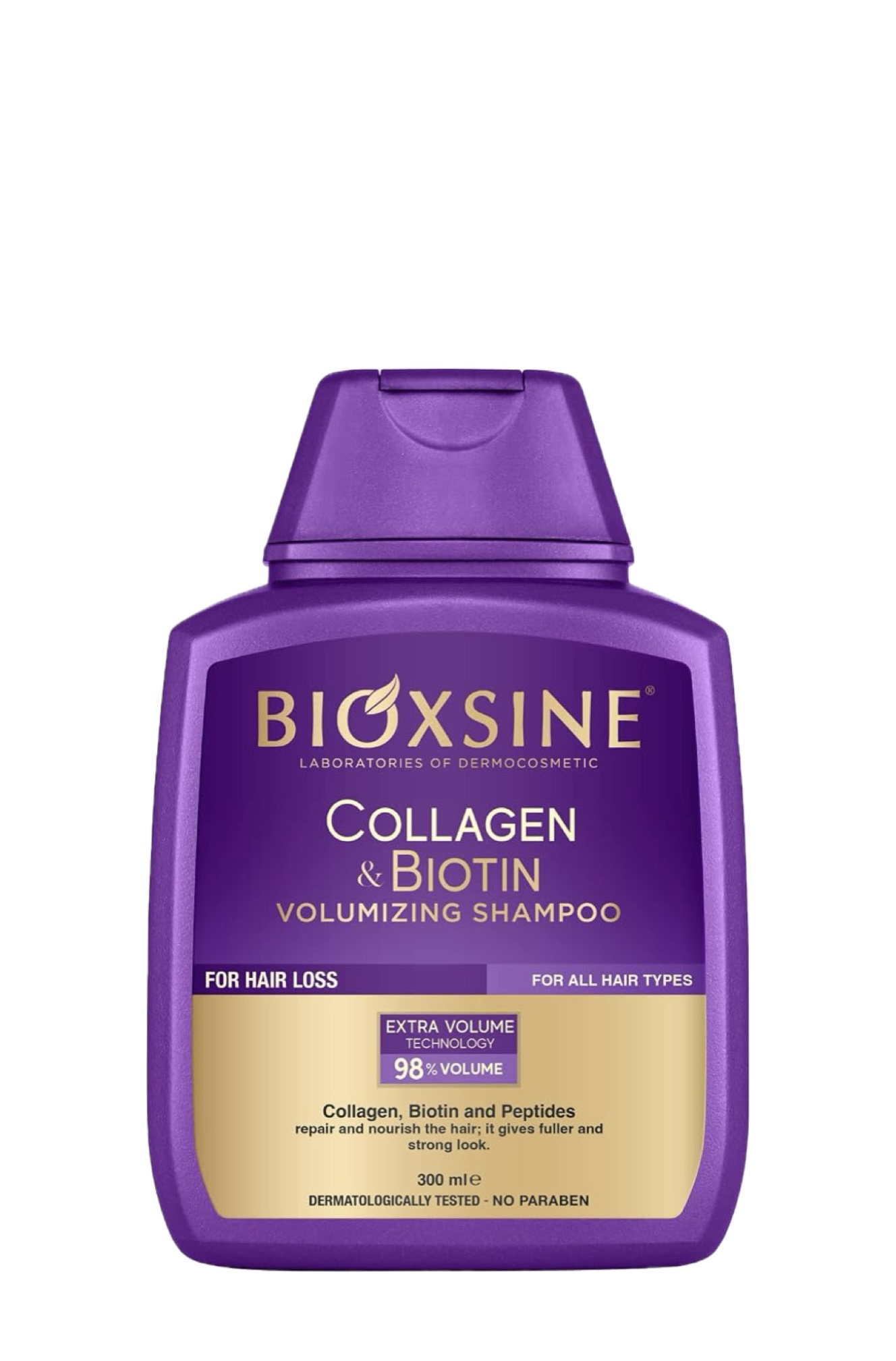 شامپو بیوکسین ضد ریزش و حجم دهنده | bioxcin collagen & biotin volumizing shampoo