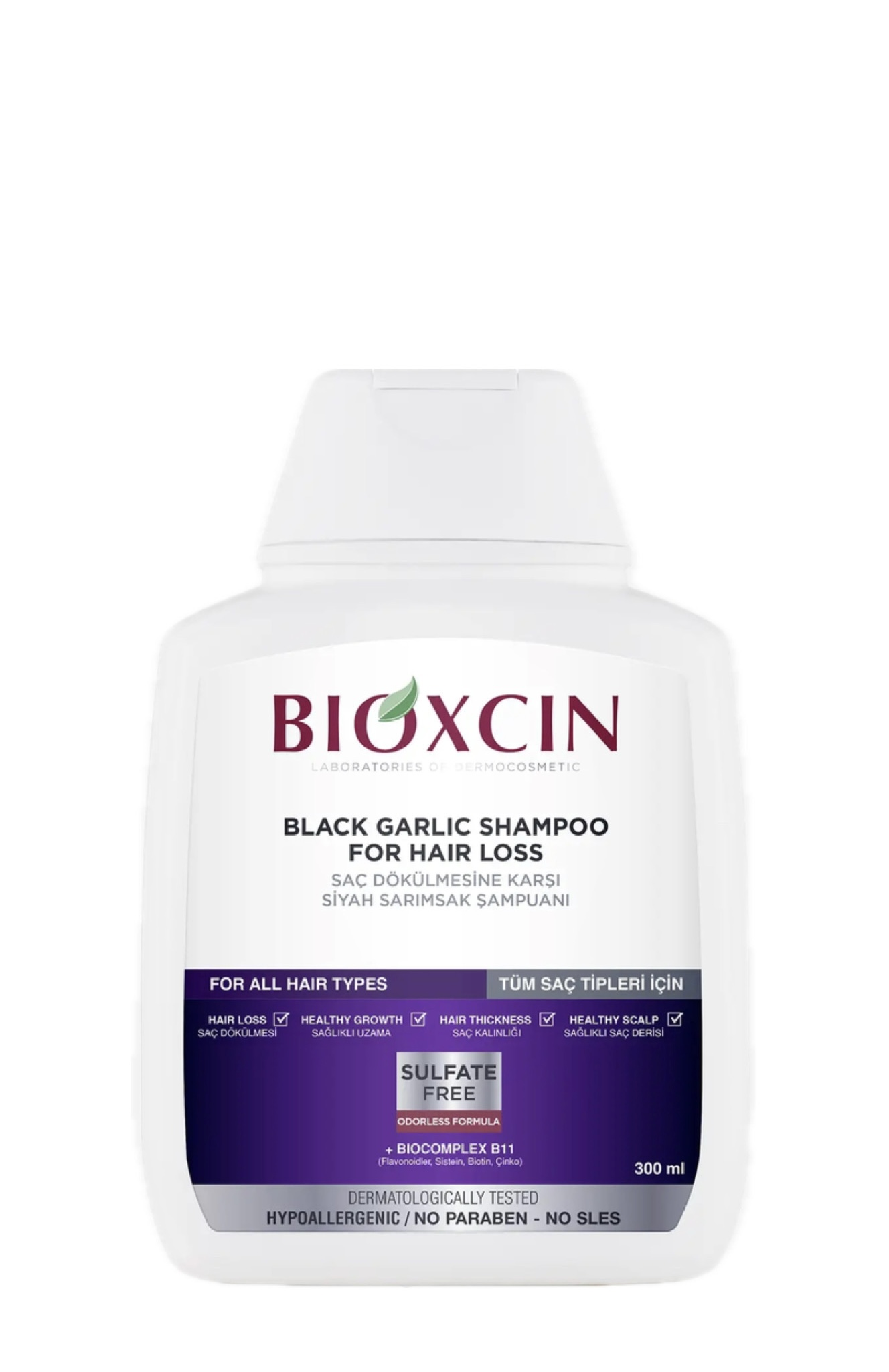 شامپو بیوکسین ضدریزش سیر سیاه | bioxcin black garlic shampoo for hair loss